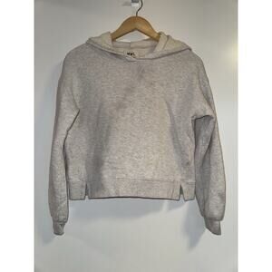 Madewell MWL Women Sweatshirt Size XXS Grey Cropped Hoodie Sweater